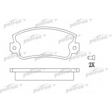 PBP346 PATRON Комплект тормозных колодок, дисковый тормоз