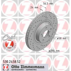 530.2458.52 ZIMMERMANN Тормозной диск