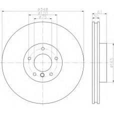 8DD 355 121-441 HELLA Тормозной диск