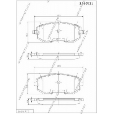S360U21 NPS Комплект тормозных колодок, дисковый тормоз