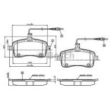 0 986 TB3 076 BOSCH Комплект тормозных колодок, дисковый тормоз