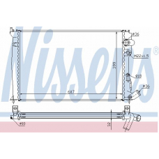 61302A NISSENS Радиатор, охлаждение двигателя