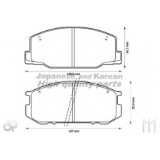 T114-16 ASHUKI Комплект тормозных колодок, дисковый тормоз