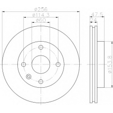 8DD 355 111-351 HELLA Тормозной диск