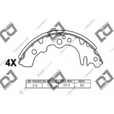 BS1088 DJ PARTS Комплект тормозных колодок