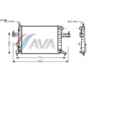 OL2308 AVA Радиатор, охлаждение двигателя