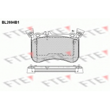 BL2694B1 FTE Комплект тормозных колодок, дисковый тормоз