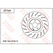 DF7346 TRW Тормозной диск