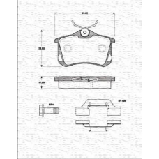 363702161258 MAGNETI MARELLI Комплект тормозных колодок, дисковый тормоз