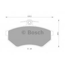 0 986 AB4 445 BOSCH Комплект тормозных колодок, дисковый тормоз