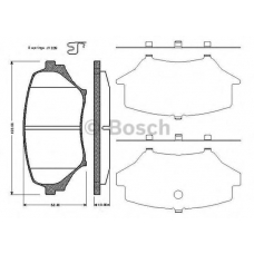 0 986 TB2 929 BOSCH Комплект тормозных колодок, дисковый тормоз