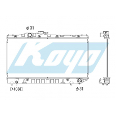 PA010104 KOYO P-tank corrugate-fin ass'y