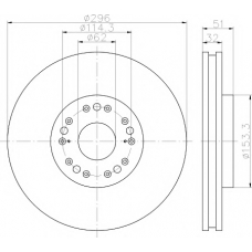 8DD 355 119-381 HELLA PAGID Тормозной диск