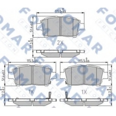 FO 909381 FOMAR ROULUNDS Комплект тормозных колодок, дисковый тормоз