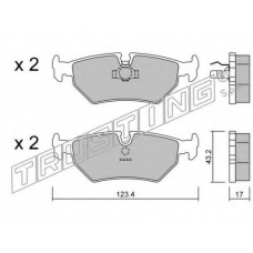 182.0 TRUSTING Комплект тормозных колодок, дисковый тормоз