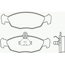 P 59 011 BREMBO Комплект тормозных колодок, дисковый тормоз