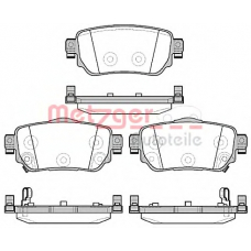 1170802 METZGER Комплект тормозных колодок, дисковый тормоз