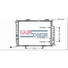 0311701 KUHLER SCHNEIDER Радиатор, охлаждение двигател