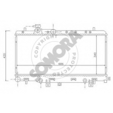 331140 SOMORA Радиатор, охлаждение двигателя