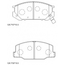 KD2692 ASIMCO Комплект тормозных колодок, дисковый тормоз