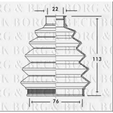 BCB2335 BORG & BECK Пыльник, приводной вал