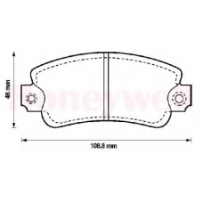 571464X BENDIX Комплект тормозных колодок, дисковый тормоз