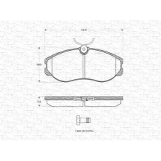 363702160561 MAGNETI MARELLI Комплект тормозных колодок, дисковый тормоз