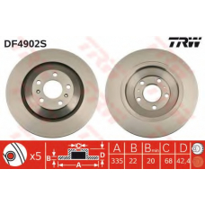 DF4902S TRW Тормозной диск