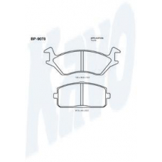 BP-9078 KAVO PARTS Комплект тормозных колодок, дисковый тормоз