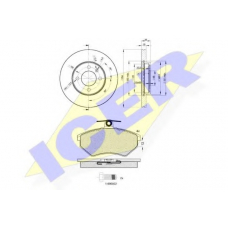 31012-3790 ICER Комплект тормозов, дисковый тормозной механизм