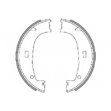 33513 SPIDAN Комплект тормозных колодок, стояночная тормозная с
