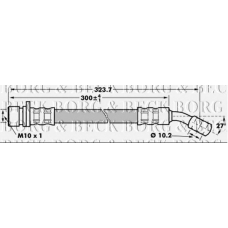 BBH7184 BORG & BECK Тормозной шланг