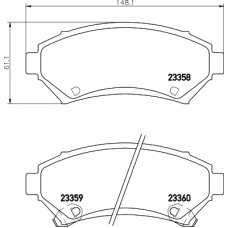 8DB 355 016-951 HELLA PAGID Комплект тормозных колодок, дисковый тормоз