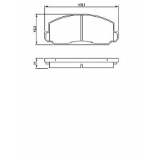 0 986 424 055 BOSCH Комплект тормозных колодок, дисковый тормоз