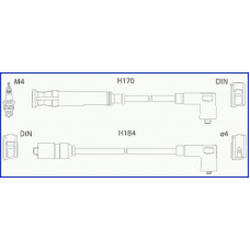 134752 Huco Ккомплект проводов зажигания