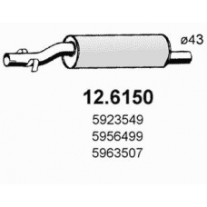 12.6150 ASSO Средний глушитель выхлопных газов