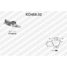 KD459.02 SNR Комплект ремня грм