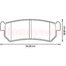 573216B BENDIX Комплект тормозных колодок, дисковый тормоз