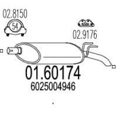 01.60174 MTS Глушитель выхлопных газов конечный