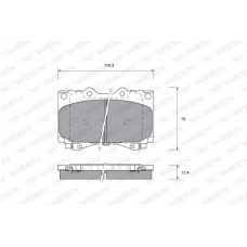 151-2191 WEEN Комплект тормозных колодок, дисковый тормоз
