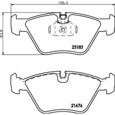 8DB 355 009-001 HELLA Комплект тормозных колодок, дисковый тормоз