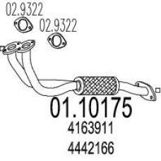01.10175 MTS Труба выхлопного газа