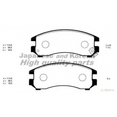 K012-05 ASHUKI Комплект тормозных колодок, дисковый тормоз