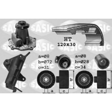 3906020 SASIC Водяной насос + комплект зубчатого ремня