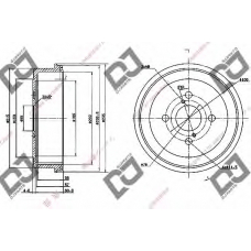 BR1083 DJ PARTS Тормозной барабан