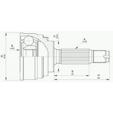 CVJ5608.10 OPEN PARTS Шарнирный комплект, приводной вал