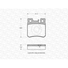 363702160339 MAGNETI MARELLI Комплект тормозных колодок, дисковый тормоз