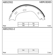 ABS2302 Allied Nippon Колодки барабанные