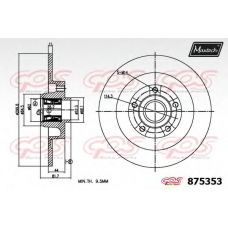 875353.6985 MAXTECH Тормозной диск