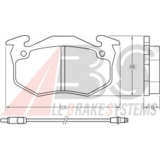 P 68 015 ABS Комплект тормозных колодок, дисковый тормоз